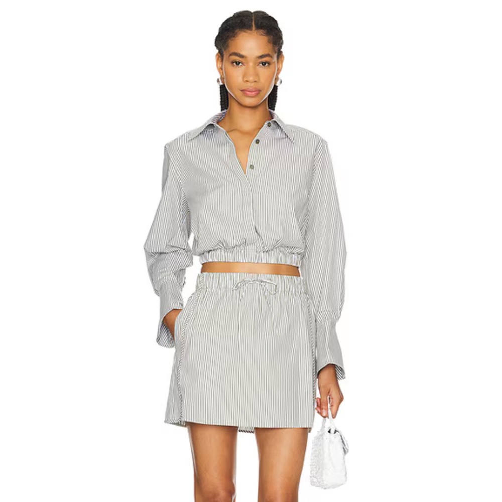 Simkhai Blythe Button Down & Shiori Skirt Set